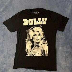 Dolly Parton black graphic tee unisex Size M
